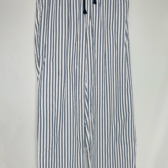 Petite Plume Women's Pima Pajama Set in Navy French Ticking - Picture 15 of 16